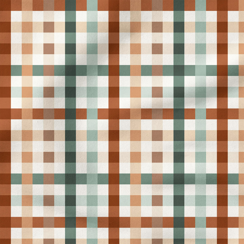 Check Checker (Multi) | Stripes and Shapes, Holiday Fabric Design | Hufton Studio